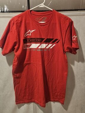 Alpinestars Red Short Sleeve Graphic Logo Tee
